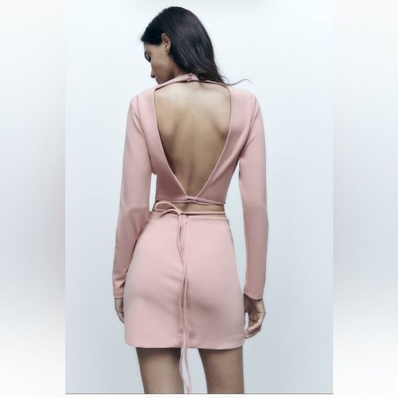 ZARA PALE PINK CROP TOP XL 3067/132/034/9 - Picture 2 of 11